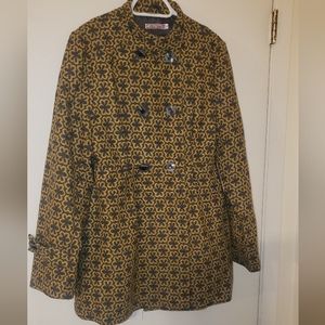 Pura Vida Womens Wool Blend Double Breasted Coat Size 12. Length appx 31.5"